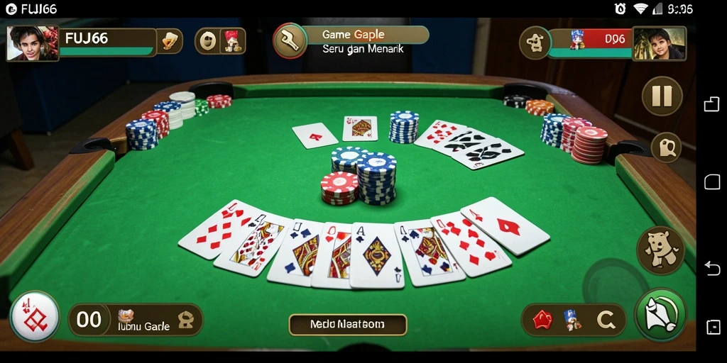 Tampilan gameplay Gaple yang menarik dan interaktif di FUJI66.