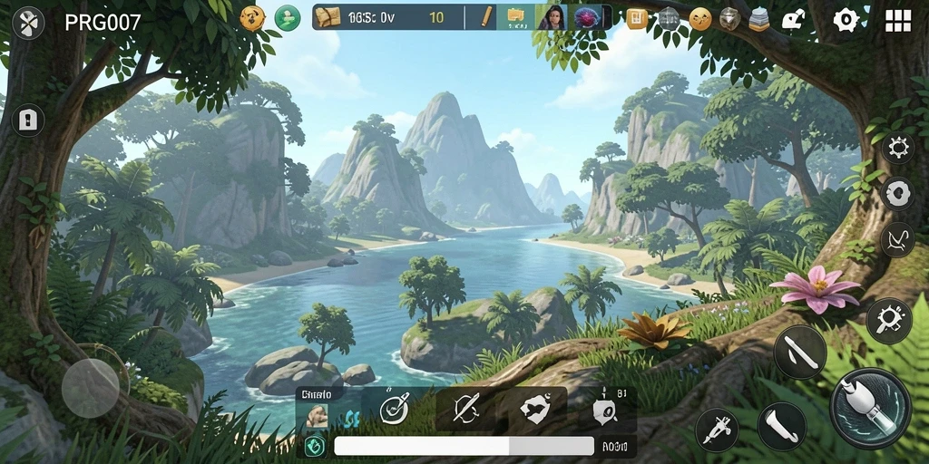 Tampilan gameplay PRG007 dengan dunia terbuka yang luas dan menakjubkan.