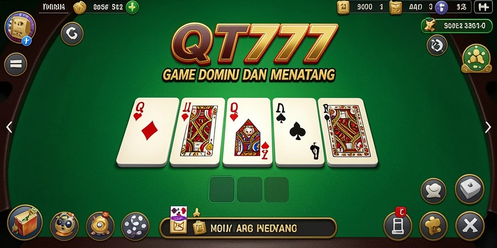Screenshot QT777 menampilkan gameplay seru dalam permainan Domino.