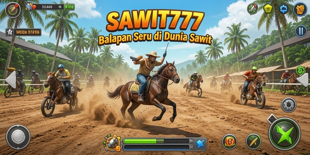 Tampilan seru dari gameplay balapan SAWIT777 dengan trek menantang.